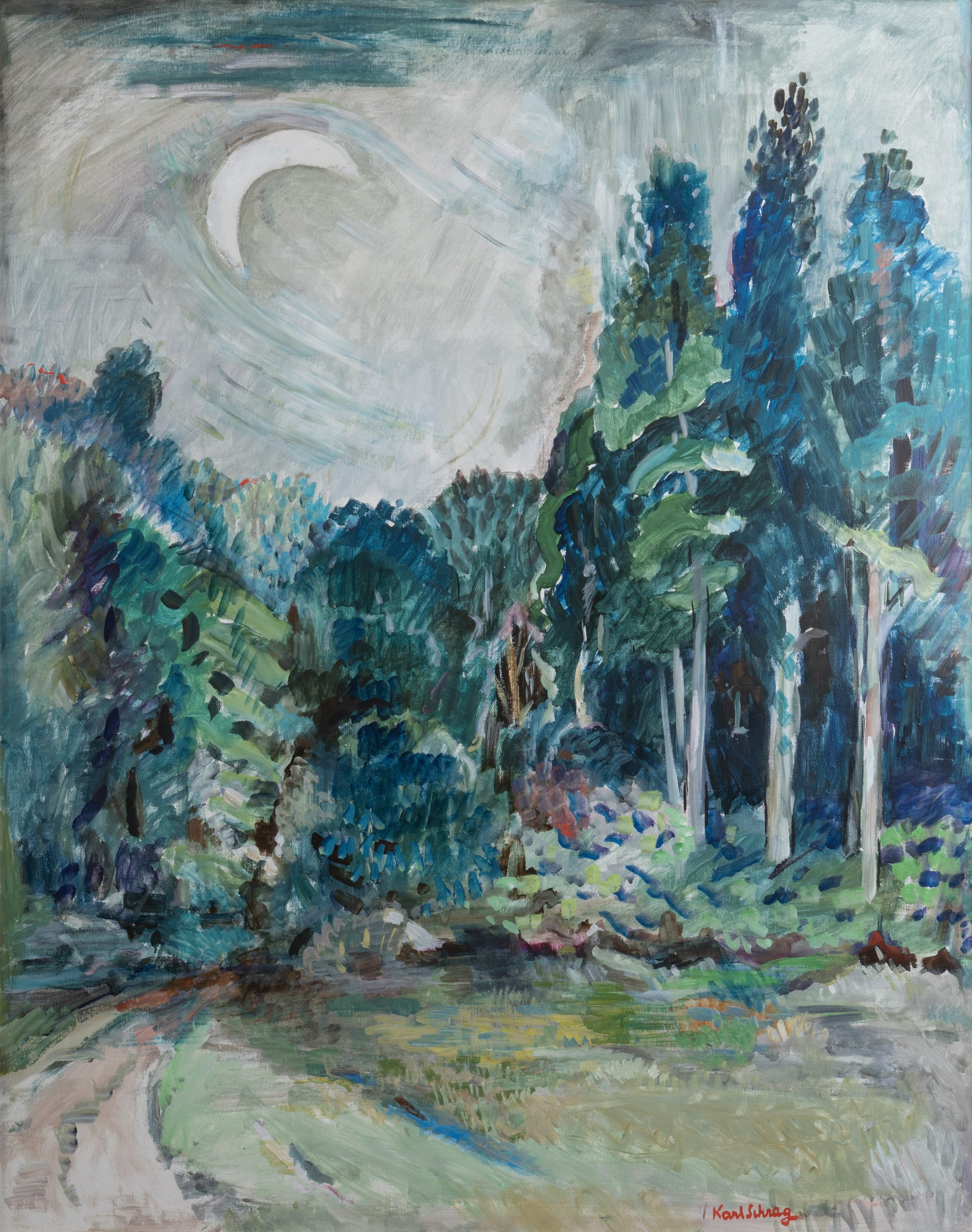 Edge of the Woods at Night