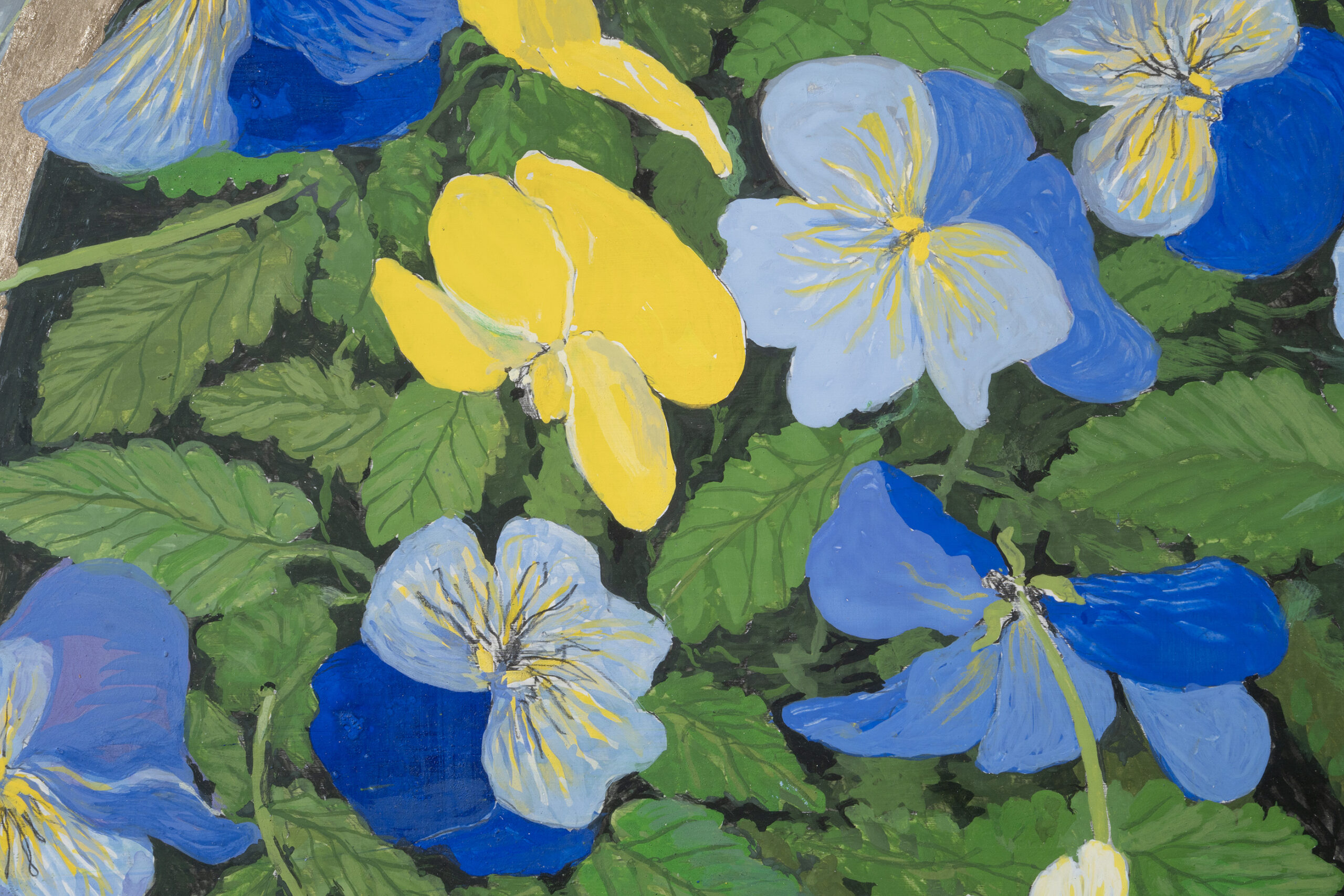 Pansies in Golden Circle - Image 3