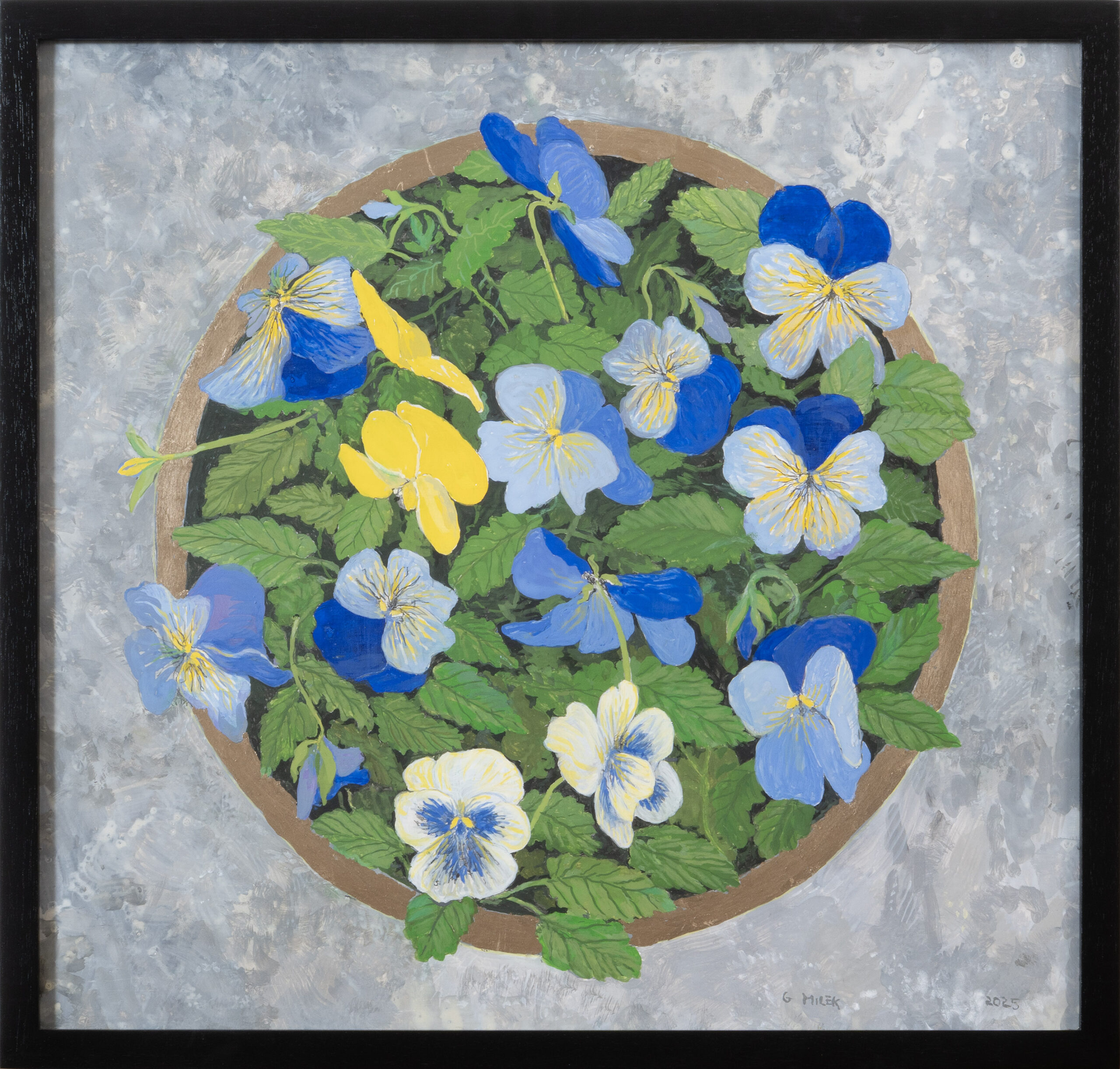Pansies in Golden Circle - Image 2